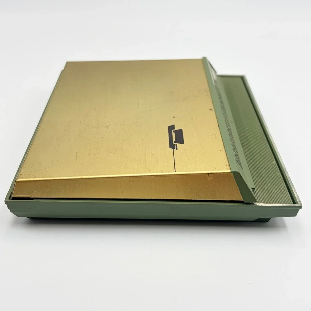 Vintage Park Sherman Telephone Index Pop Up Address Book Gold Avocado Green MCM‎